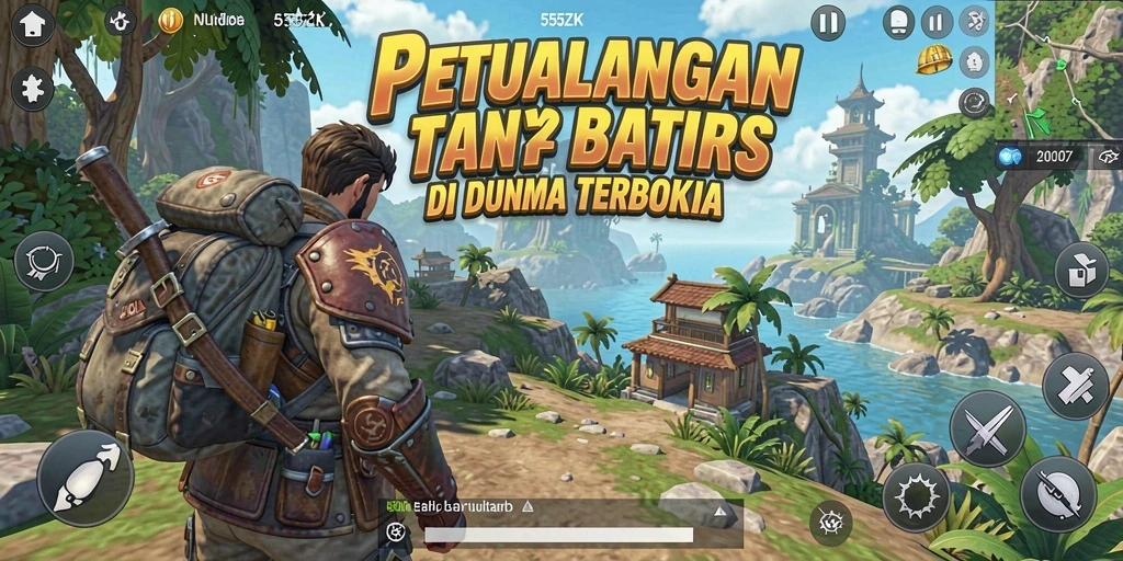 Gameplay mendebarkan dalam dunia terbuka 555ZK.