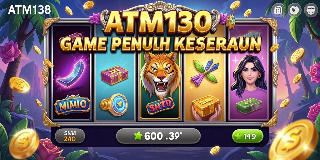 Screenshot utama ATM138 menunjukkan keseruan gameplay Slot yang mengasikan.