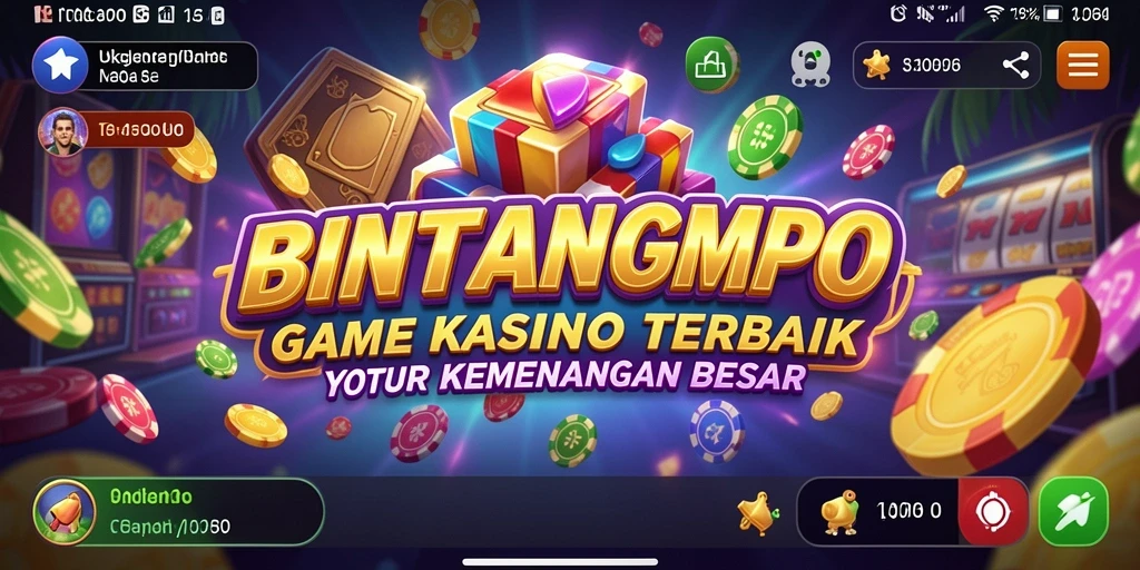 Tampilan screenshot gameplay BINTANGMPO yang menegangkan dan penuh warna.