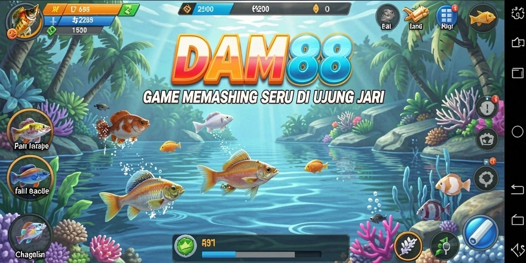 Gameplay menarik dari DAM88 saat menangkap ikan di berbagai lokasi.