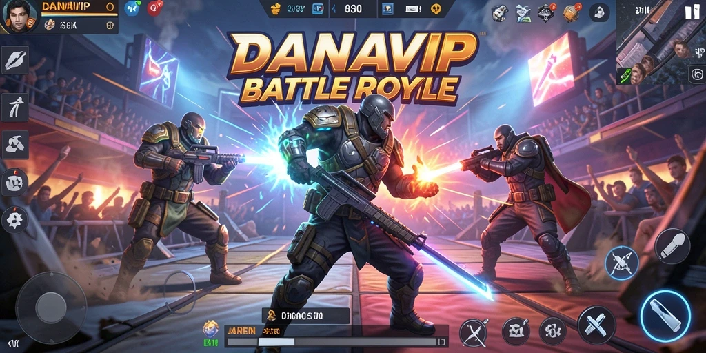 Gameplay intens di arena pertempuran DANAVIP.