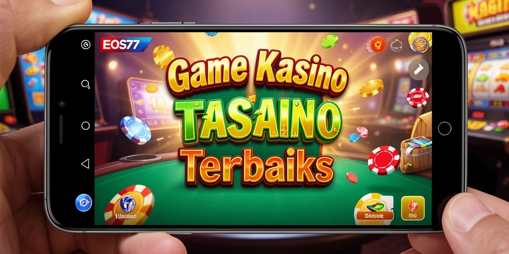 Screenshot utama EOS77 menampilkan permainan Kasino dengan grafis yang menarik.