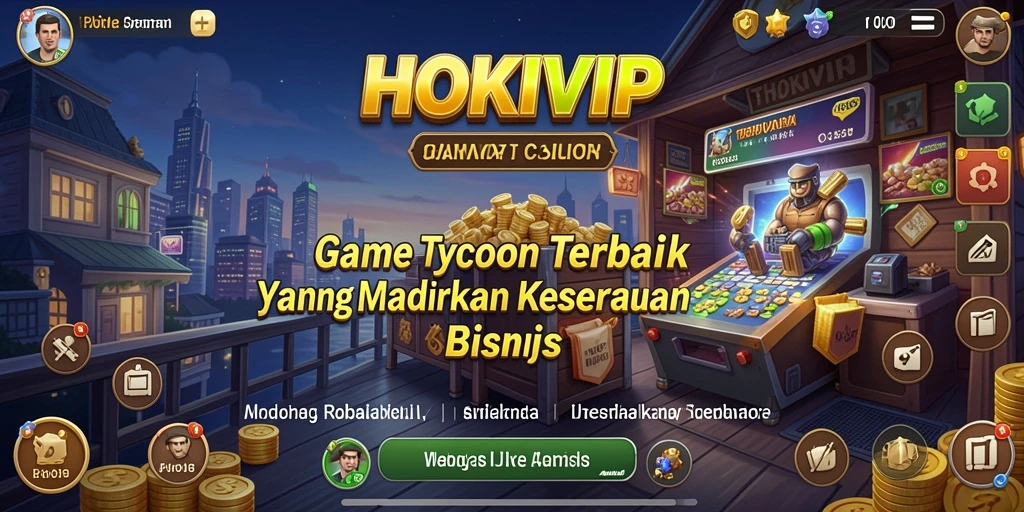 Tangkapan layar HOKIVIP menampilkan pengalaman interaktif dalam membangun bisnis.