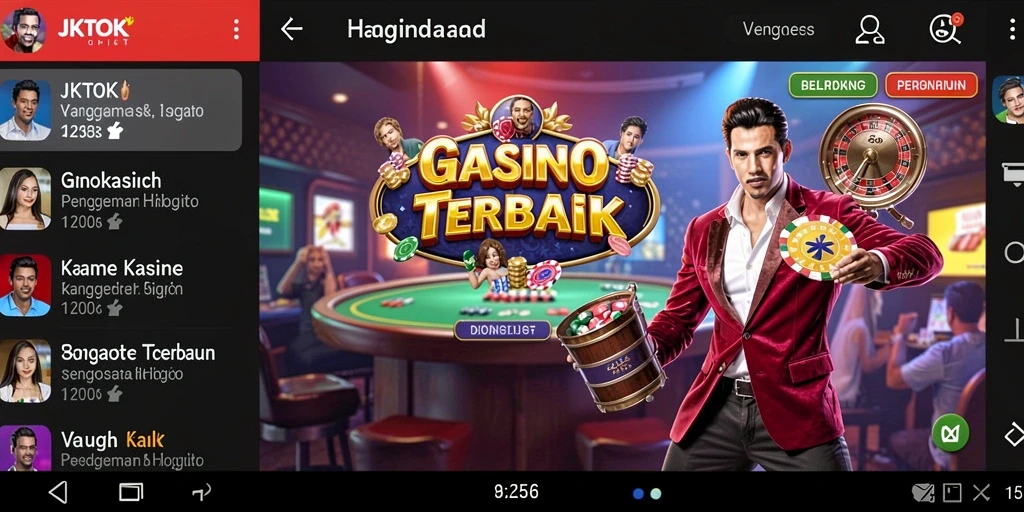 Screenshot JKTOK menampilkan pengalaman bermain Kasino yang menarik.