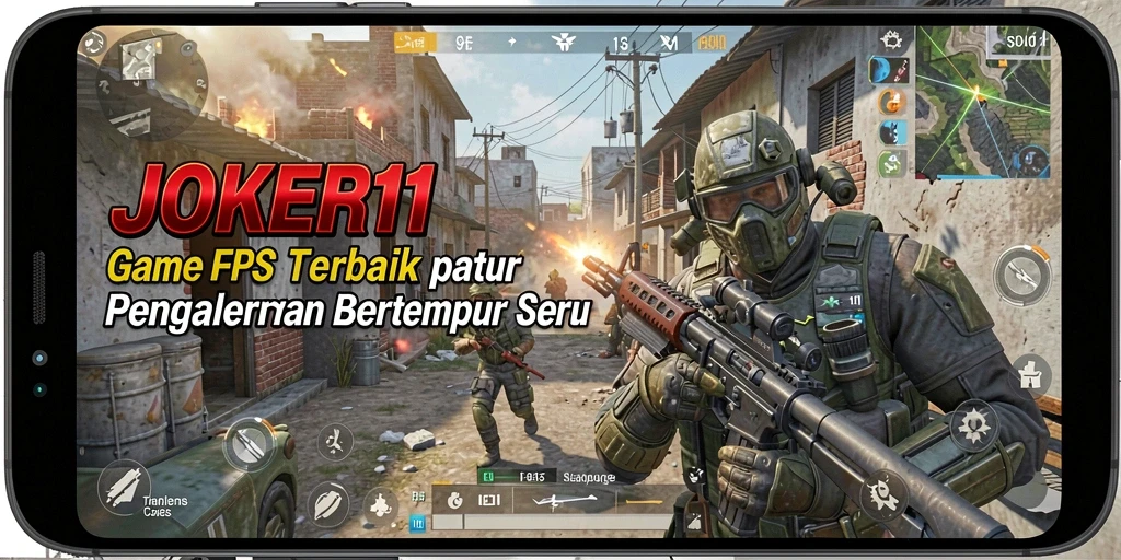 Screenshot gameplay JOKER11 menampilkan aksi tembak-menembak intens.