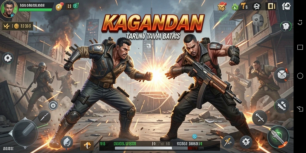 Screenshot gameplay KAGANDAN menunjukkan aksi pertempuran yang mendebarkan.