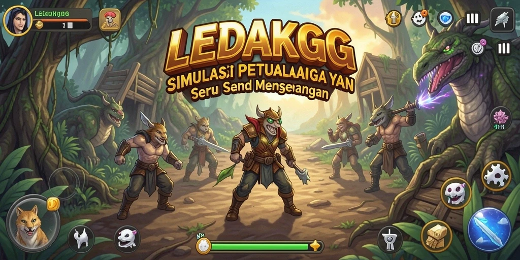 Tampilan gameplay interaktif dari LEDAKGG yang memukau dan menyenangkan.