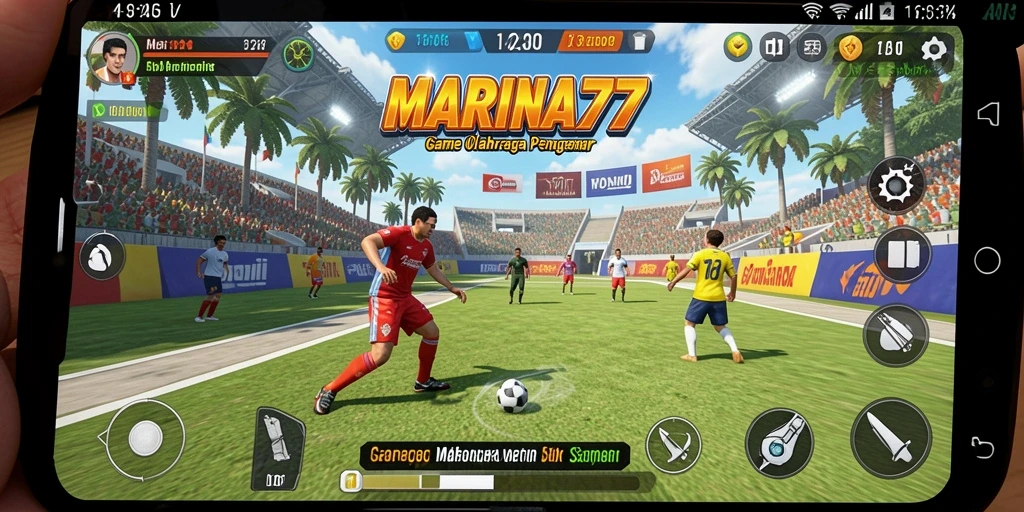 Screenshot gameplay <strong>MARINA77</strong> menampilkan aksi olahraga yang seru dan mendebarkan.