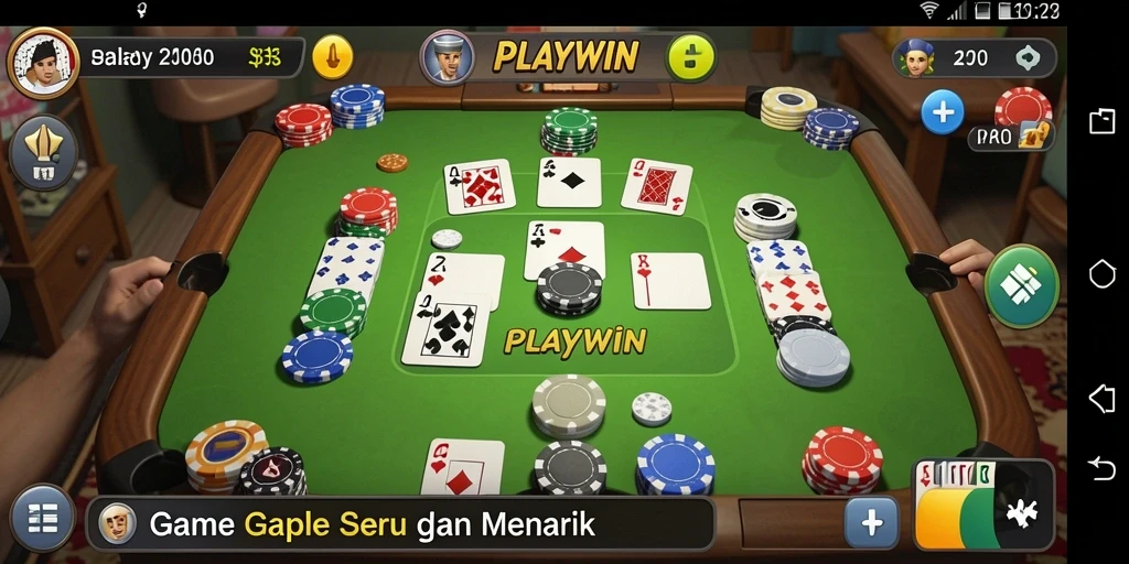 Tampilan gameplay Gaple yang seru dan interaktif.