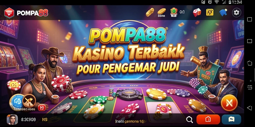 Tampilan menarik gameplay POMPA88 dengan suasana Kasino yang hidup.