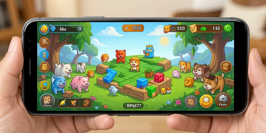 Gameplay seru dan menantang di RP6677 dengan berbagai teka-teki menarik.