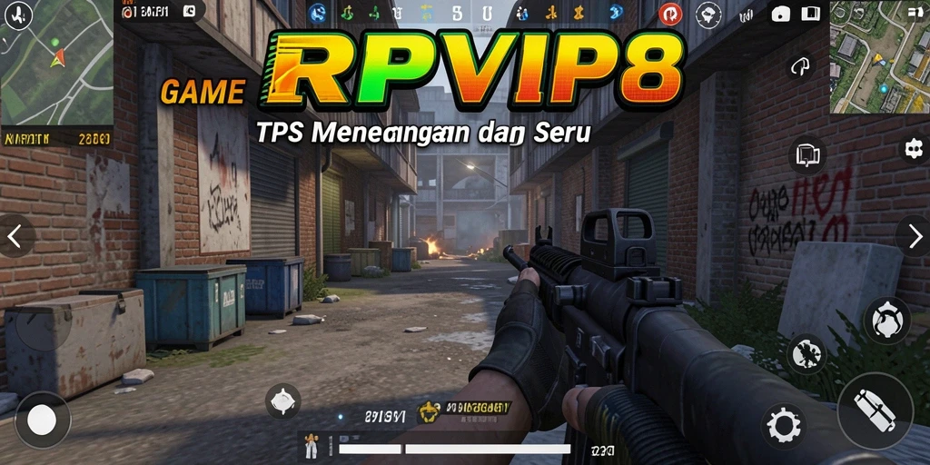 Tangkapan layar RPVIP8 menampilkan aksi seru dalam pertempuran TPS.
