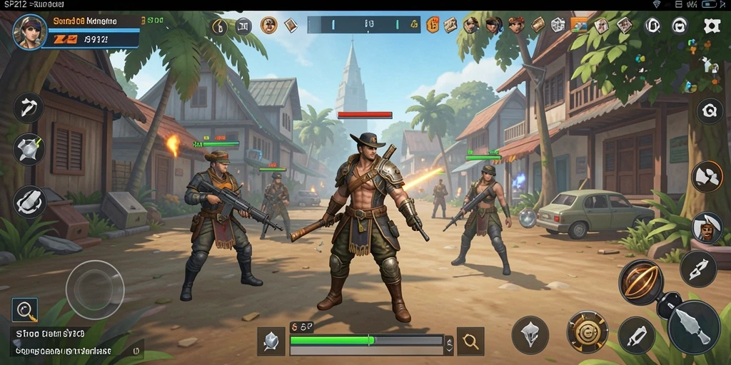Screenshot SP212 menunjukkan pertarungan epik antar kerajaan.
