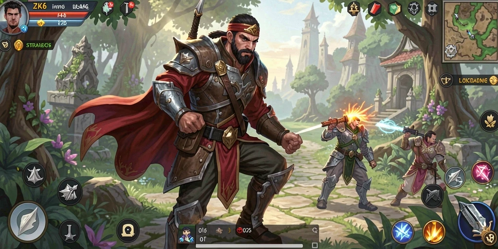 Tampilan menakjubkan gameplay ZK6 dengan pertempuran strategis.